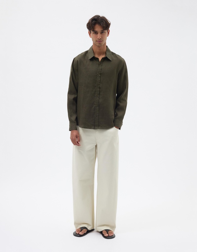AERE - Euro Resort Linen LS Shirt
