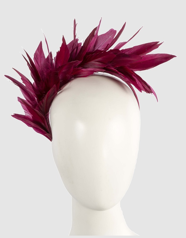 Max Alexander - Modern Burgundy Racing Fascinator