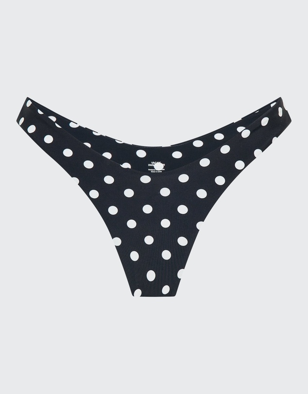 Vacay Swimwear - Positano Bottom Black Polka