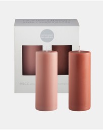 porter green - escc small pillar candle soy-blend unscented candles