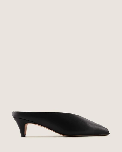 Shelly Shen - Cosmo Low Heels Black Leather