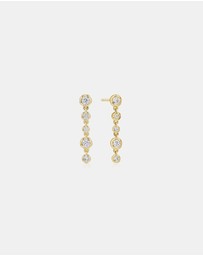 Ania Haie - Ania Haie Gold Molten Cascade Bezel-Set Drop Stud Earrings
