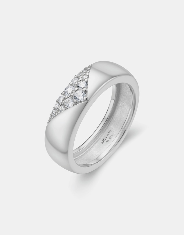 Ania Haie - Silver Pave Cubic Zirconia Bold Statement Ring