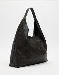 & Other Stories - Large Dark Brown Leather Tote Bag - ICONIC EXCLUSIVE