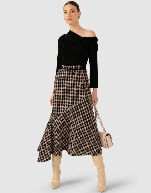 SACHA DRAKE - Onyx Midi Skirt