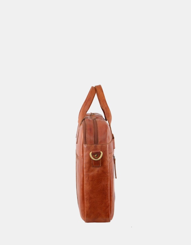 Pierre Cardin - Pierre Cardin Rustic Leather Computer Bag