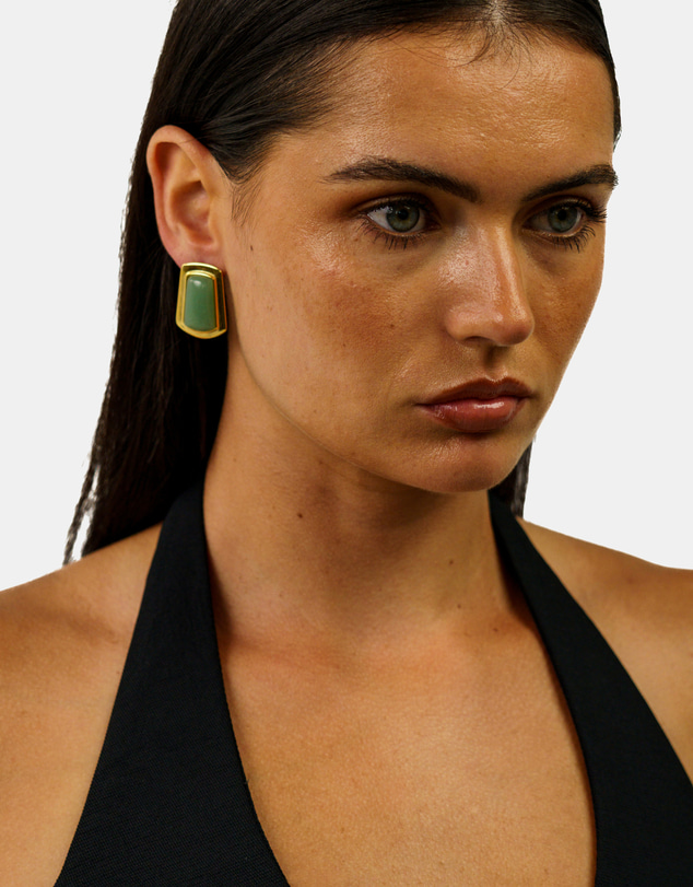 Sonne Jewellery - Aria Green Aventurine Earrings
