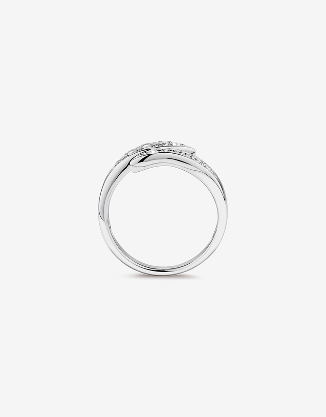 Michael Hill - Cubic Zirconia Pointed Open Bypass Ring in Sterling Silver