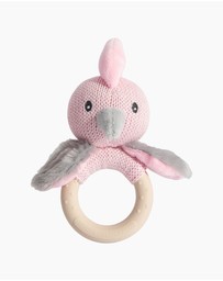 Living Textiles - Ring Rattle - Galah