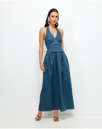 AERE - Jem Halter Linen Maxi Dress