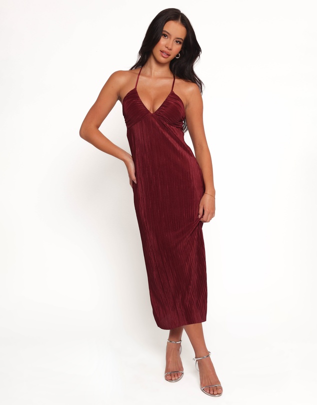 Petal & Pup - Safi Plisse Maxi Dress - Wine