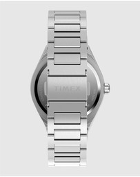 TIMEX - Q Timex Continental GMT 39mm Stainless Steel Bracelet Watch