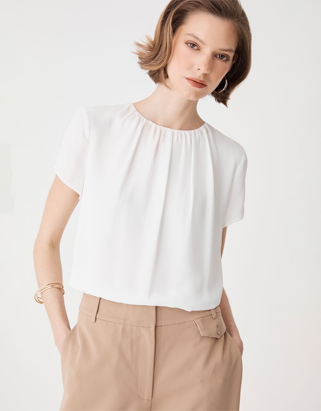 Forcast - Angela Gathered Neck Top