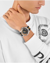 Plein Sport - Plein Rampage 44mm Black dial and Black Orange Silicone strap