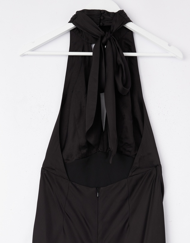 Revibe - Repaired Shona Joy Agnes Halter Neck Maxi Dress - AU 10