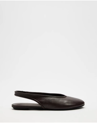 Atmos&Here - Marlowe Leather Sling Back Ballet Flats