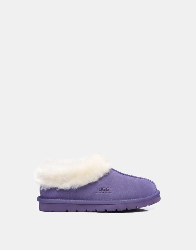 EVERAU - Australian Shepherd Ugg Homey Slipper Cow Leather Upper House Shoes