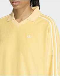 adidas Originals - TERRY TOWEL V NECK LONG SLEEVES Polo Shirt Womens