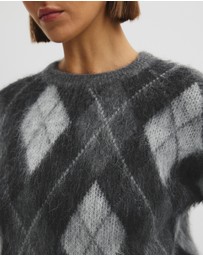 Country Road - Argyle Crew Neck Knit