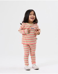 Goldie + Ace - Essential Stripe Rib Leggings - Babies-Kids
