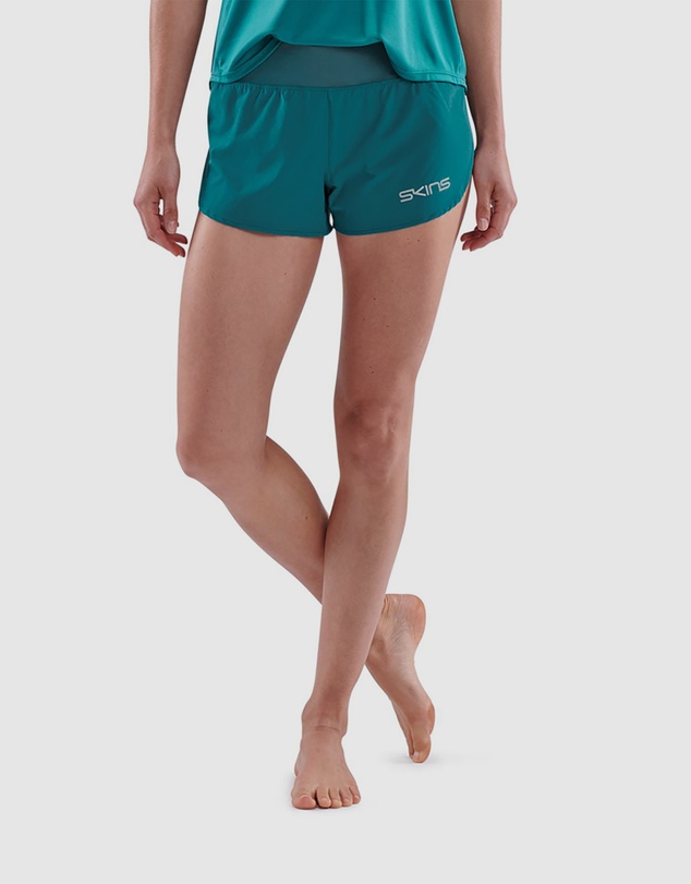 SKINS - SKINS Compression Series-3 Women's Run Shorts Teal Running Activewear