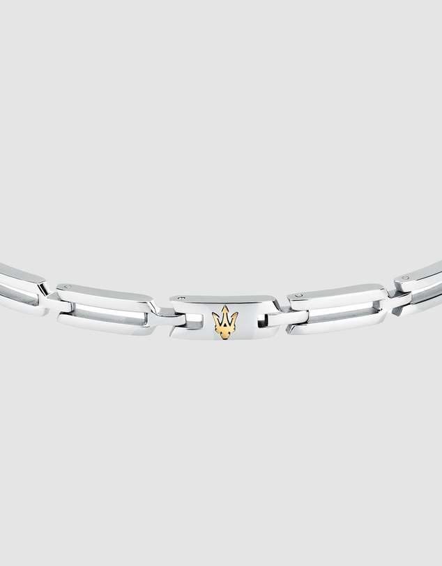Maserati - Maserati Men's Iconic Stainless Steel Gold Logo Bracelet