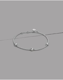Wanderlust + Co - Heart Pave 925 Sterling Silver Petite Tennis Bracelet