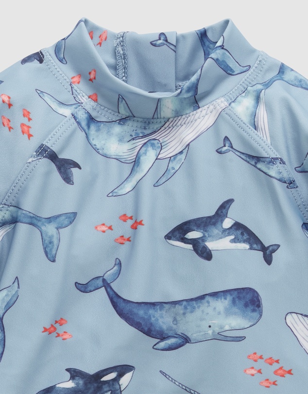 Purebaby - Printed Long Sleeve Rashie Set Swim -Kids-Babies