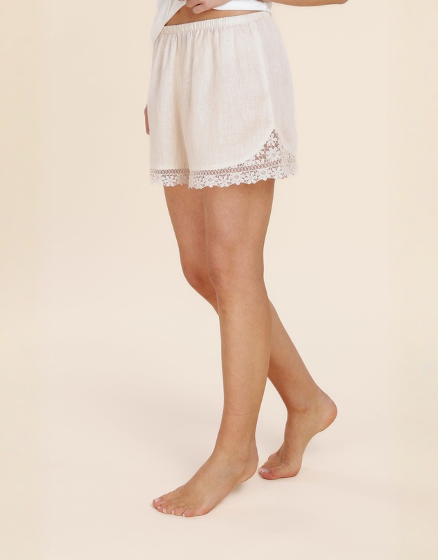 Gingerlilly - Valencia Linen Lace Shorts