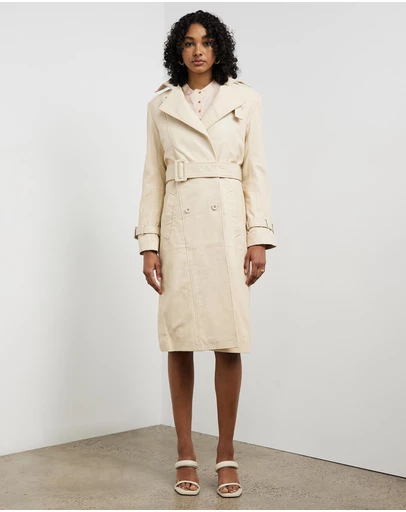 Sofia Irina - Leather Trench Coat