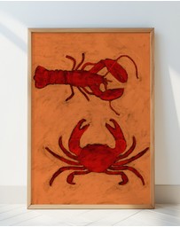 Olive et Oriel - Coastal Creatures by Shatha Al Dafai Art Print