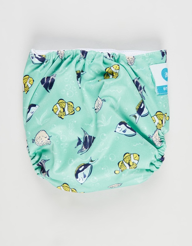 itti bitti - Reusable Swim Nappy + Double Pocket Wetbag - Bubbles