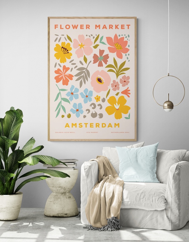 Inka Arthouse - Amsterdam Flower Market Art Print