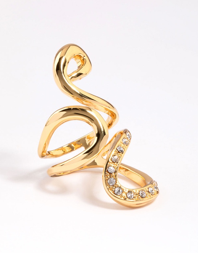 Lovisa - Gold Plated Swirly Wrapped Ring