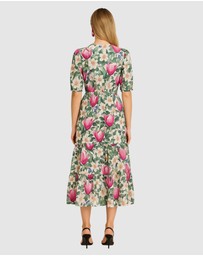 Honey and Beau - Elastic Waistband Midi Dress