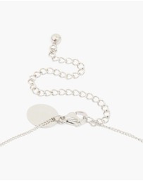 Lovisa - Waterproof Stainless Steel Freshwater Molten Hoop Pearl Centre Pendant Necklace