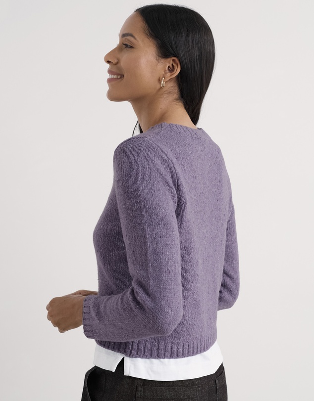 Seasalt - Seasalt Cornwall Purple Dawson Pick Cardigan Made With Merino