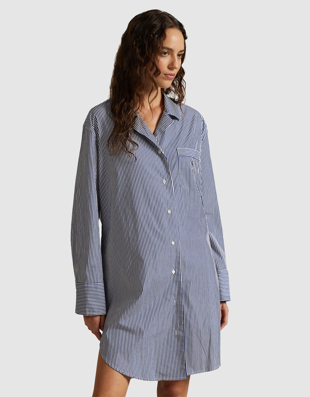Polo Ralph Lauren - Shirting Stripes Long Sleeve Button Down Cotton Sleep Shirt