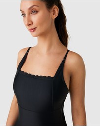 Modest Mermaid - Scallop Edge One Piece Swimsuit