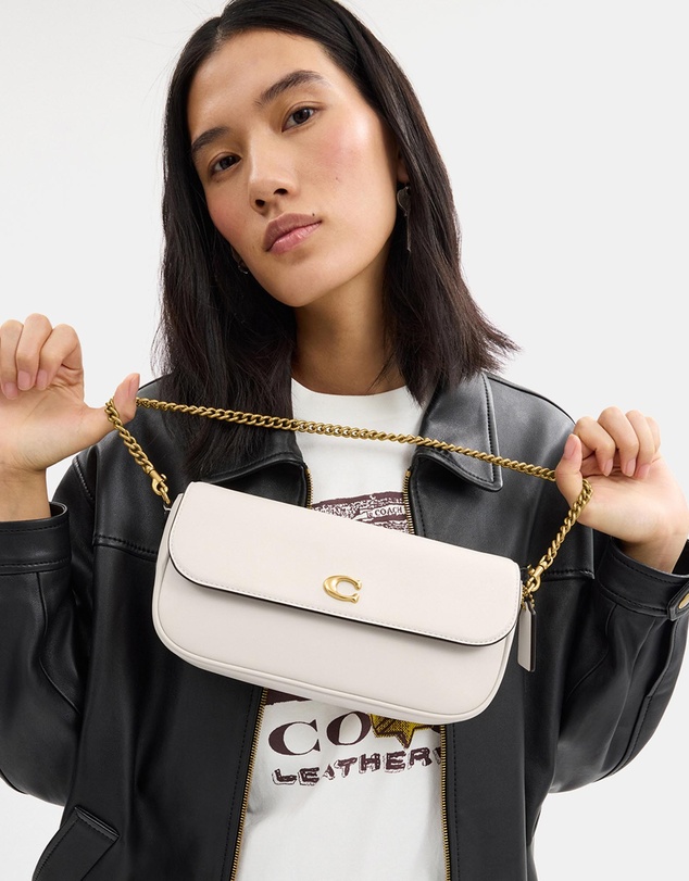Coach - Refined Calf Leather Essential Chain Pouch Bag