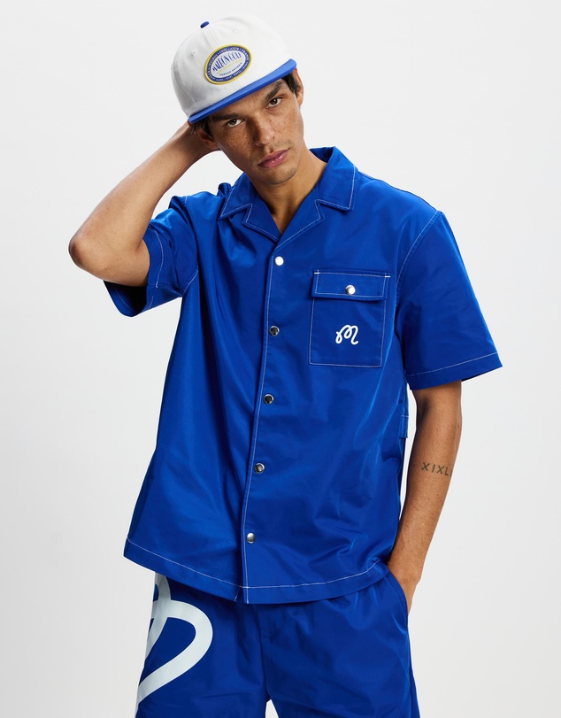 Malbon - Menton Nylon Camp Collar Shirt
