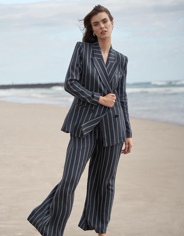 Amelius - Polo Linen Pinstripe Blazer