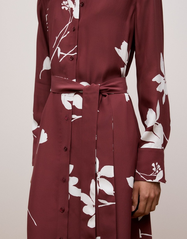 Trenery - Wren Floral Shirt Dress in Auburn