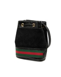Pre-Loved by Azura Reborn - Pre-Loved Mini Suede and Patent Web Ophidia Bucket Bag