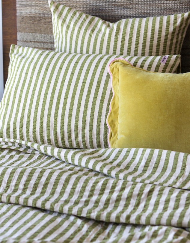 Mosey Me - Seersucker Stripe Standard Pillowcase Set