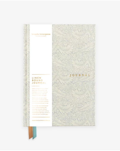 Bespoke Letterpress - Linen Bound Lined Journal - Dune Thicket