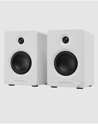 Victrola - Victrola Tempo Bookshelf Speakers - White