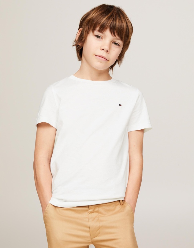 Tommy Hilfiger - Basic Crew Neck Short Sleeve Knit Tee - Kids