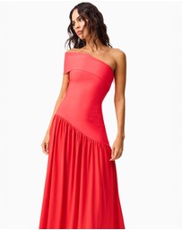 Elliatt - Jesselle Asymmetrical Gown in Coral