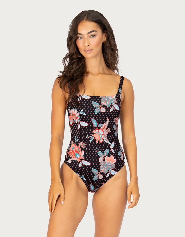 Baku Swimwear - Spice Temple Square Neck One Piece Swimsuit